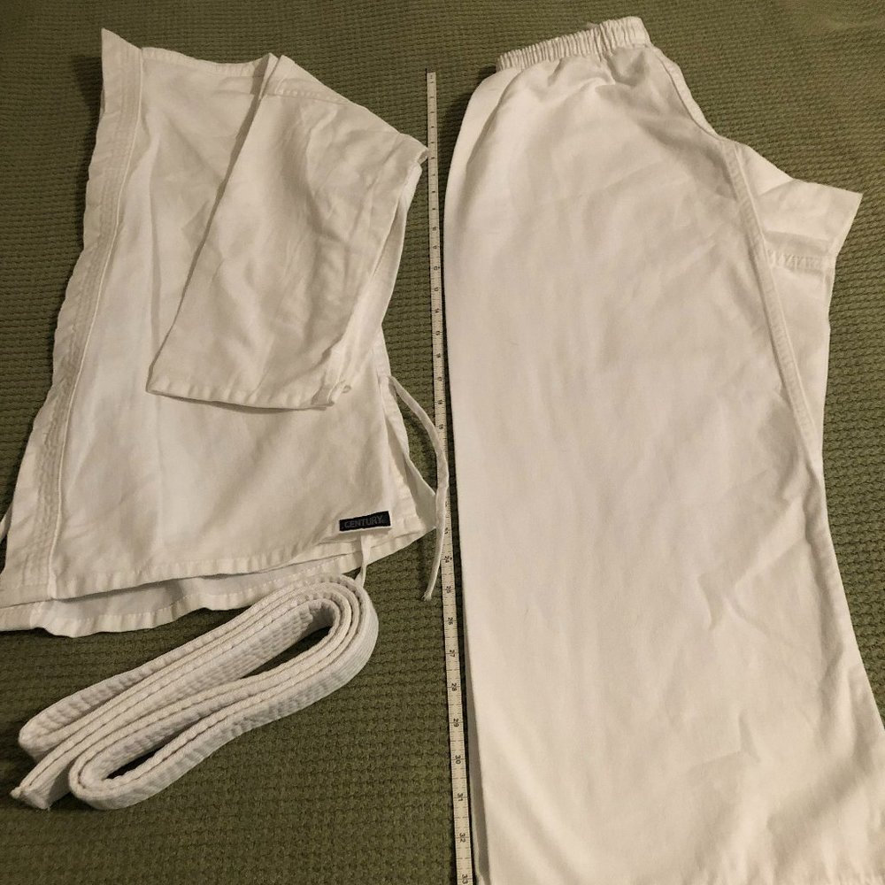 TWO Kids Martial Arts Outfits, Pants, Top, and Belt. NEW! UNUSED, Never Washed.